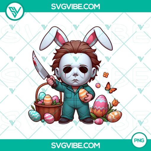 horror michael myers easter bunny png horror movie killer easter eggs png mockup