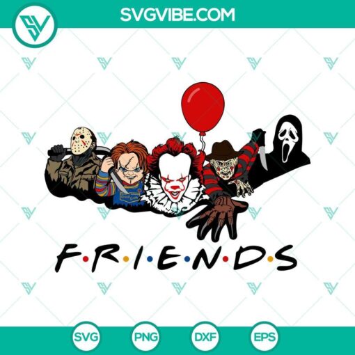 horror movie friends svg freddy krueger svg jason voorhees svg ghostface svg chucky svg pennywise svg 9 mockup