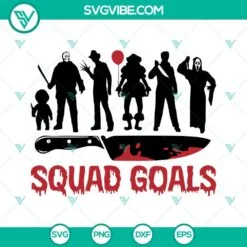 Halloween, SVG Files, Horror Movie Squad Goals SVG Files, Horror Movie SVG 2