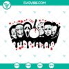 Horror movie themed Starbucks cup SVG for Halloween, full wrap design for download.