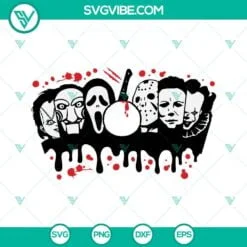 Starbucks Cup Wrap, SVG Files, Horror Movie Characters Starbucks Cup SVG Files, 3