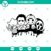 Scary Halloween-themed Starbucks cup SVG files for horror movie fans with full wrap design. Perfect for Halloween themed parties.