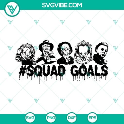 horror movies squad goals svg michael myers svg freddy krueger chucky pennywise 8 mockup