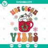 Hot cocoa SVG with Christmas vibes for download - festive hot chocolate digital images for holiday designs.