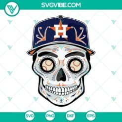 Basketball, Skull, Sports, SVG Files, Houston Astros Skull SVG File, Day Of The 13