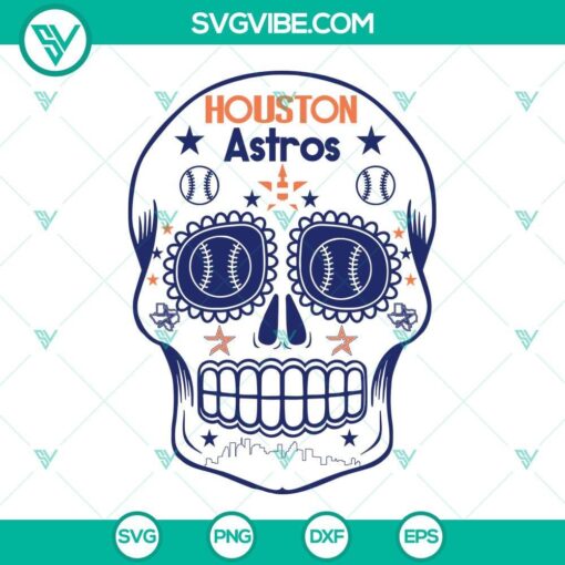 houston astros skull svg day of the dead houston svg astros baseball skull svg 1 mockup