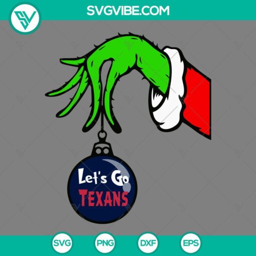 houston texans grinch hand with ornament svg houston texans christmas svg mockup