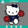 Houston Texans Hello Kitty Cheerleader SVG file with PNG, DXF, and EPS formats. Cute football-themed design perfect for DIY projects.