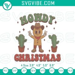 Christmas Embroidery Designs, Embroidery Designs, Howdy Christmas Gingerbread 7