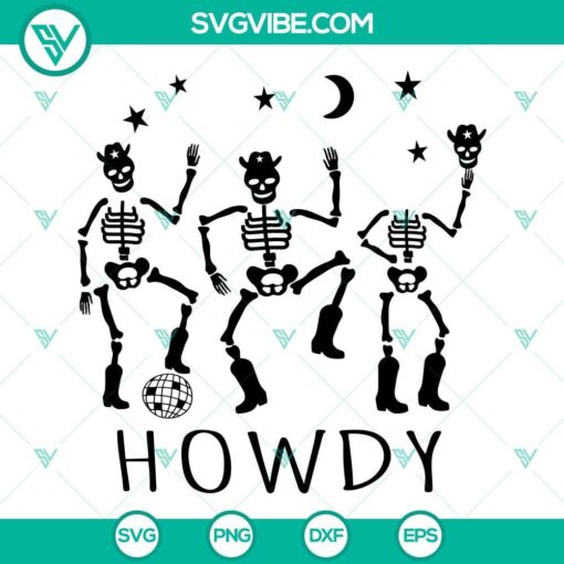 howdy dancing skeletons svg cowboy skeleton dancing svg howdy skeleton halloween svg 8 mockup