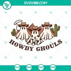 Halloween, SVG Files, Howdy Ghouls SVG Files, Western Ghost SVG Images, Cowboy 2