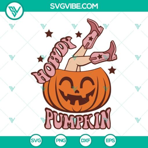 howdy pumpkin svg halloween cowgirl svg vintage pumpkin halloween svg png dxf eps cricut 7 mockup