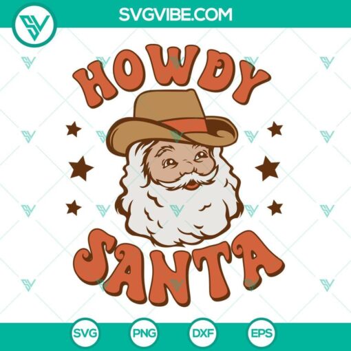 howdy santa svg santa claus christmas svg png dxf eps cut files 5 mockup