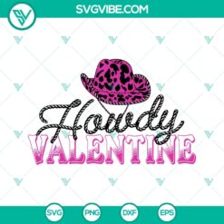 Howdy Valentine SVG files featuring retro Valentines Day images with a cowboy theme. Great for crafts and designs.