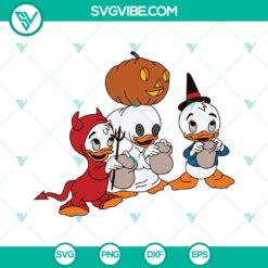 Disney, Halloween, SVG Files, Huey Dewey And Louie Duck Halloween SVG File PNG 10