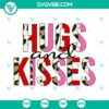 Leopard print hugs and kisses SVG files for Valentines Day. Cute downloadable design for crafts. Great for digital projects.