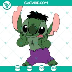 Disney, SVG Files, Hulk Stitch SVG Image PNG EPS DXF File lilo and stitch  2