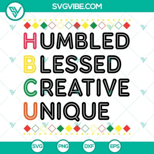 humbled blessed creative unique svg hbcu african svg black pride svg juneteenth svg png dxf eps 9 mockup