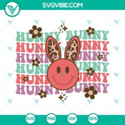 Easter, SVG Files, Hunny Bunny Svg, Bunny Smiley Face Svg, Easter Bunny Svg, 5