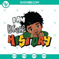 African American, SVG Files, I Am Black History SVG Image, Boys Black History 13