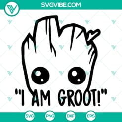 Movies, SVG Files, I Am Groot SVG File, Groot 2022 SVG File, Groot SVG Image 4