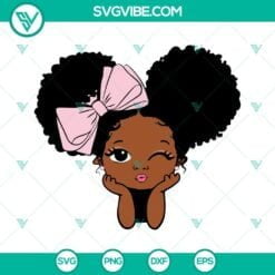 African American, SVG Files, Peekaboo Afro Puff Girl SVG Files Bundle, Peekaboo 5