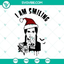 I Am Smiling SVG Files, Wednesday Addams SVG Images, Horror SVG Image, Funny