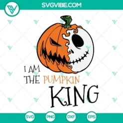 Halloween, SVG Files, I Am The Pumpkin King Jack Skellington SVG Files PNG DXF 2