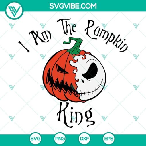 i am the pumpkin king svg jack skellington face and pumpkin halloween svg png dxf eps cricut 7 mockup