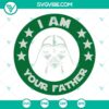 Darth Vader themed Starbucks SVG and PNG images for Star Wars dad, ideal for Father's Day gifts.
