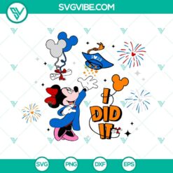 Disney, School, SVG Files, I Did It 2023 Minnie Graduation 2023 SVG Images, 3