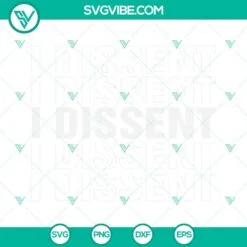 American, SVG Files, RBG I Dissent SVG Files, RBG Collar SVG Files, Ruth Bader 3