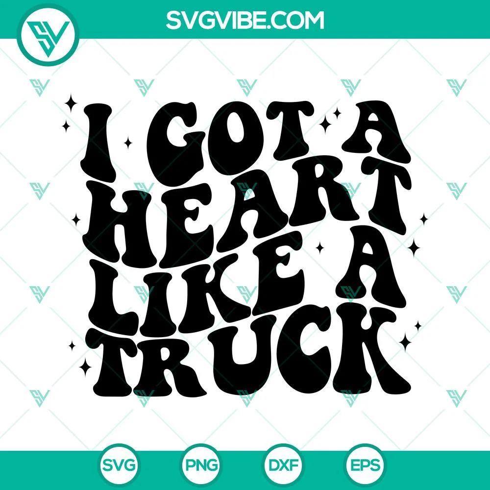 Musics, SVG Files, I Got A Heart Like A Truck SVG Images, Lainey Wilson SVG 1