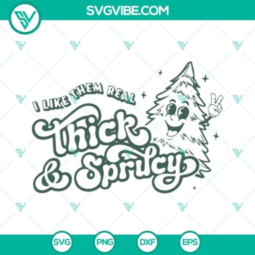 i like them real thick sprucy svg retro christmas tree svg cut files 7 mockup