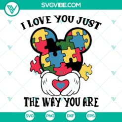 Autism, Disney, SVG Files, I Love You Just The Way You Are SVG Image, Puzzle 10