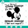 Disney-themed "Grandpa" design featuring magical elements. Great gift for Disney fans.