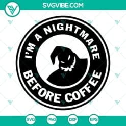 i m a nightmare before coffee svg bundle jack skellington coffee svg oogie boogie coffee svg png dxf eps 6 mockup 1