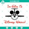 Disney World and Mickey Mouse airplane SVG images for download, perfect for Disney fans and vacation themed digital projects.