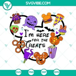 Disney, Halloween, SVG Files, I’m Here For The Treats Halloween SVG Image, 4