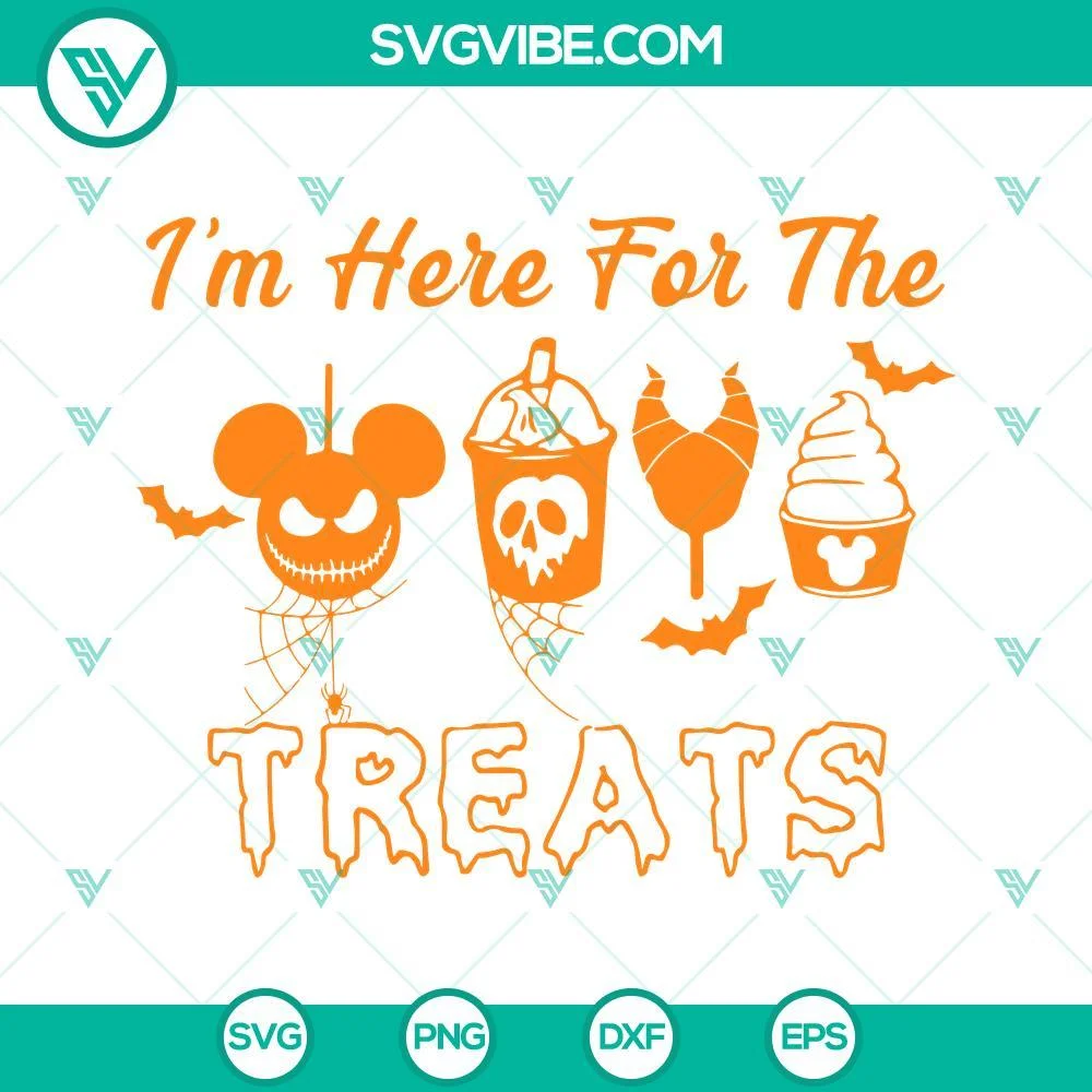 Disney, Halloween, SVG Files, I’m Here For The Treats SVG File, Disney 1