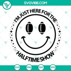 Football, Sports, SVG Files, I’m Just Here For The Halftime Show SVG Image, 2