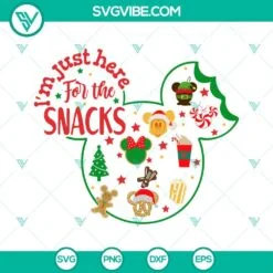 Christmas, Disney, SVG Files, I’m Just Here For The Snacks Disney Christmas 2