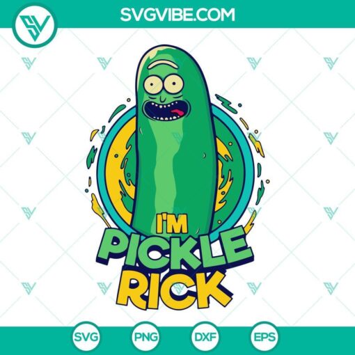 i m pickle rick svg funny rick and morty svg png dxf eps files 7 mockup