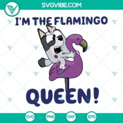 Cartoons, SVG Files, I’m The Flamingo Queen Muffin SVG Files, Muffin Bluey 2