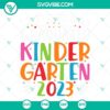 Kindergarten graduation SVG file for 2023 with "I Officially Graduated Kindergarten" text. Perfect for graduation projects.
