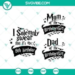 Birthday, SVG Files, I Solemnly Swear That It’s My 9th Birthday Svg, Birthday 2