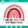 Red Ribbon Week rainbow SVG design promoting drug-free awareness, ideal for crafting projects.