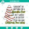 Christmas Tree Cakes themed SVG and PNG files, perfect for holiday projects, with a sketchy design style.