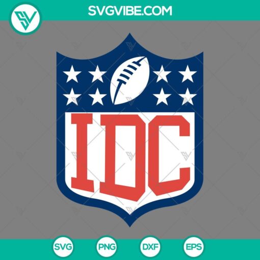 idc football logo svg cut files mockup