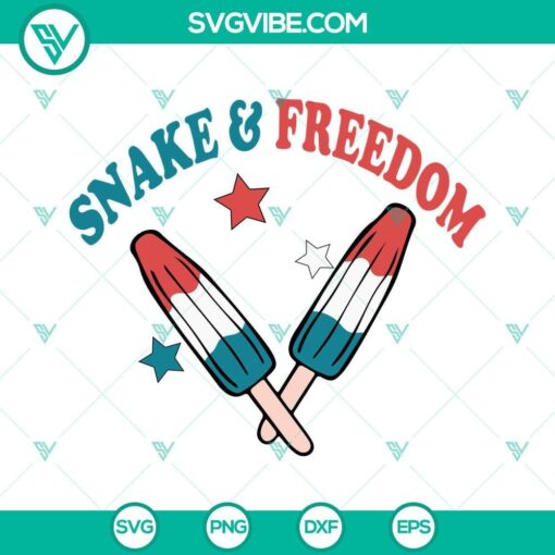 im here for the snacks and freedom svg snake and freedom svg retro independence day svg funny 4th july svg png dxf eps 10 mockup